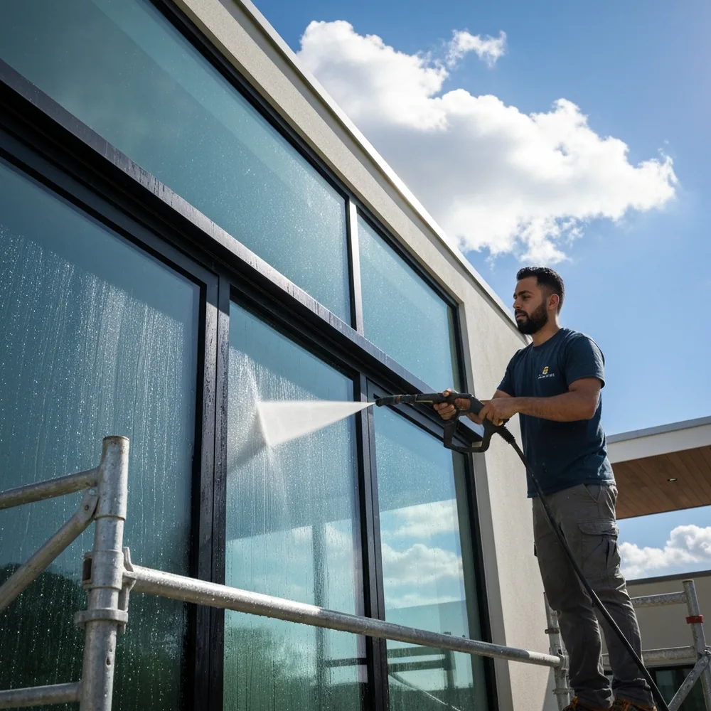 Commercial Window Cleaning in Las Vegas by Time to Shine